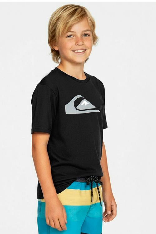 Camiseta Quiksilver M/C Comp Logo Kd Preto