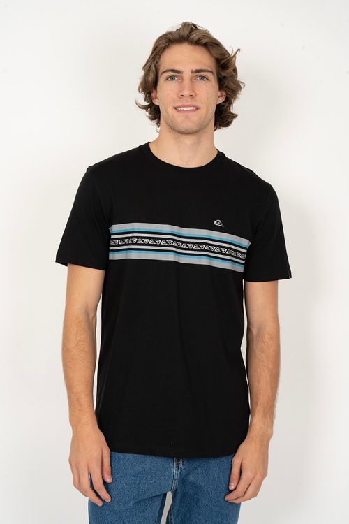 Camiseta Quiksilver M/C Line Logo Preto