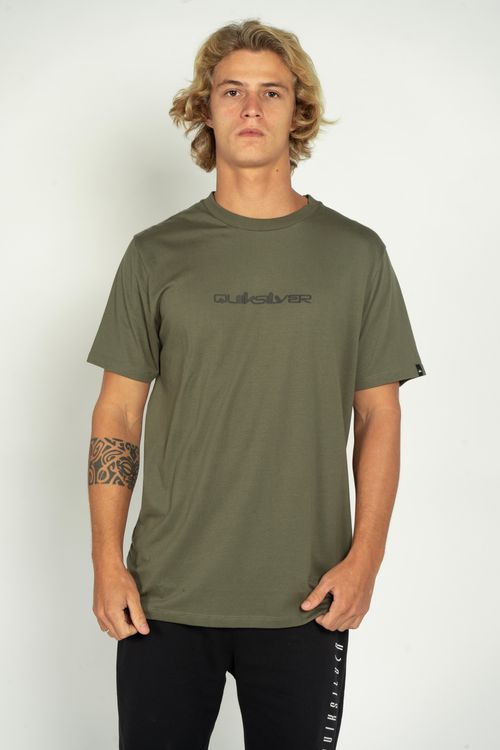 Camiseta Quiksilver M/C Omni Font Verde Escuro