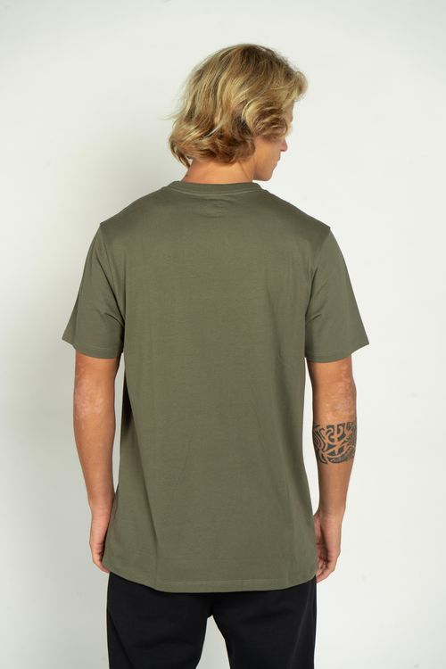 Camiseta Quiksilver M/C Omni Font Verde Escuro