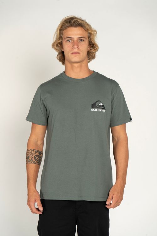 Camiseta Quiksilver M/C Omni Logo Verde Escuro