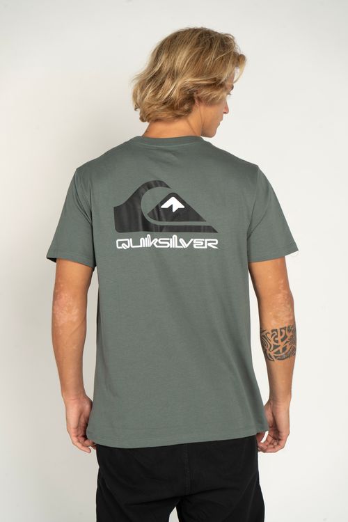 Camiseta Quiksilver M/C Omni Logo Verde Escuro