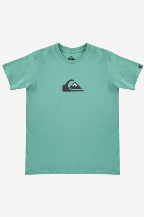 Camiseta Quiksilver M/C Comp Logo Kd Verde