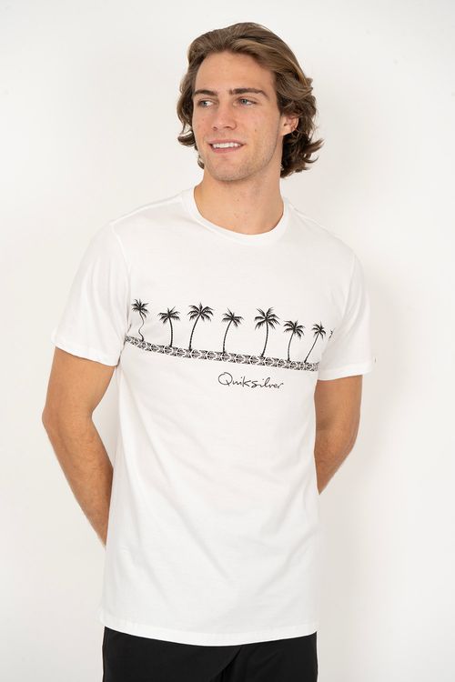 Camiseta Quiksilver M/C Summer Palms Snow White