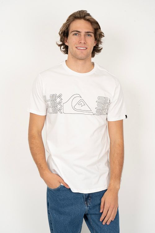 Camiseta Quiksilver M/C Big Block Snow White