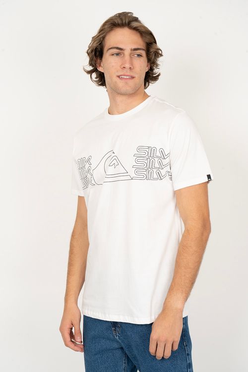 Camiseta Quiksilver M/C Big Block Snow White