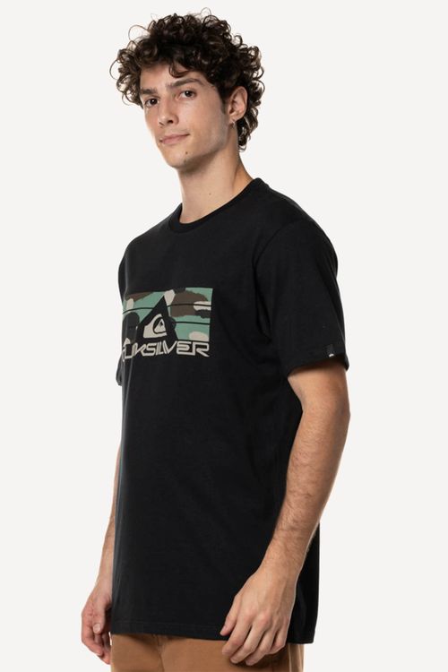 Camiseta Quiksilver M/C Bayabas Jungle Preto