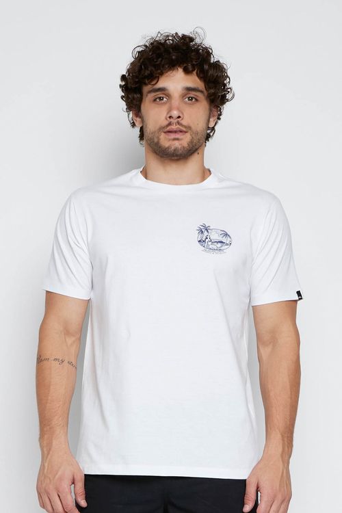 Camiseta Quiksilver M/C Restin And Relaxing Branco