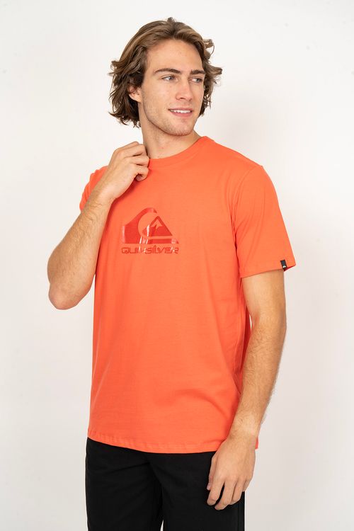 Camiseta Quiksilver M/C New Comp Logo Vermelho Claro