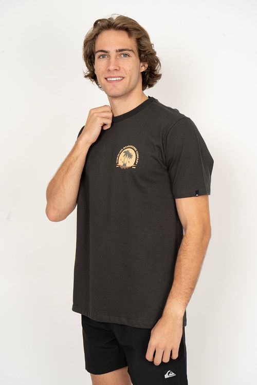 Camiseta Quiksilver M/C Island Cinza Escuro