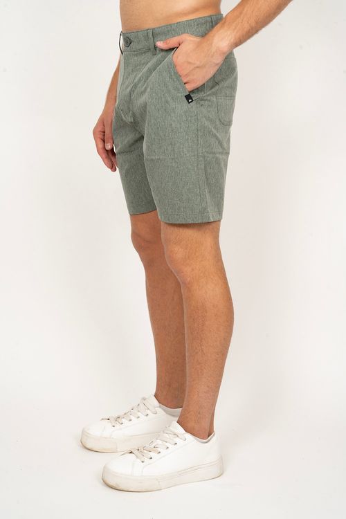 Bermuda Quiksilver Union Melange Cinza Claro