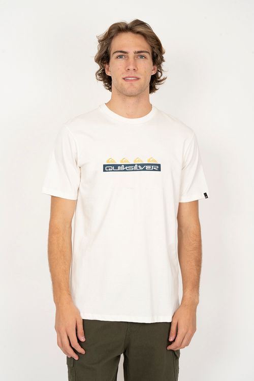 Camiseta Quiksilver M/C Comp Check Snow White