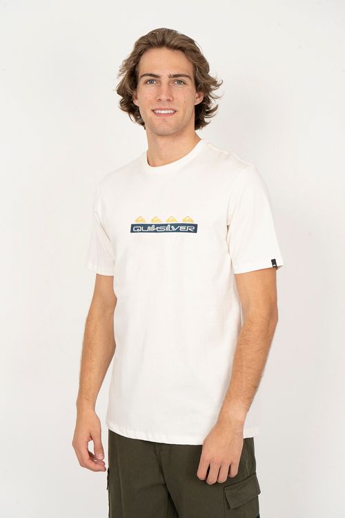 Camiseta Quiksilver M/C Comp Check Snow White