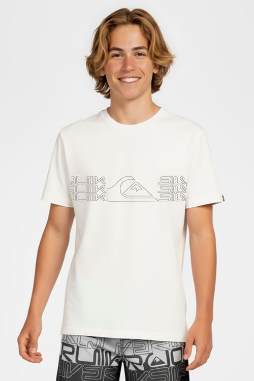 Camiseta Quiksilver M/C Big Block Tn Snow White