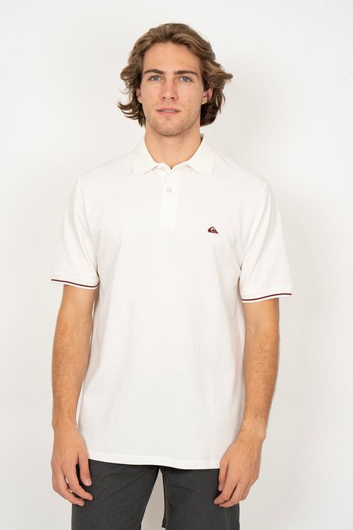 Polo Quiksilver M/C Light Line Snow White
