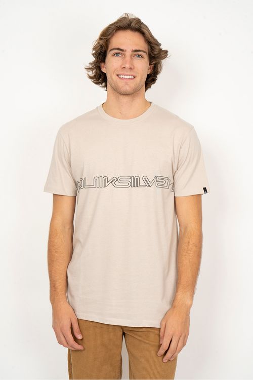 Camiseta Quiksilver M/C Word Block Areia