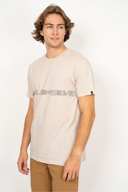 Camiseta Quiksilver M/C Word Block Areia