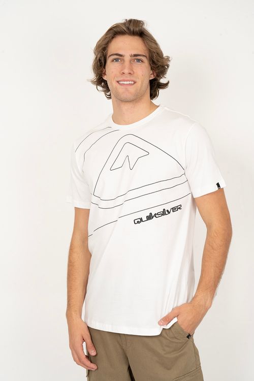 Camiseta Quiksilver M/C Big New Tour Snow White