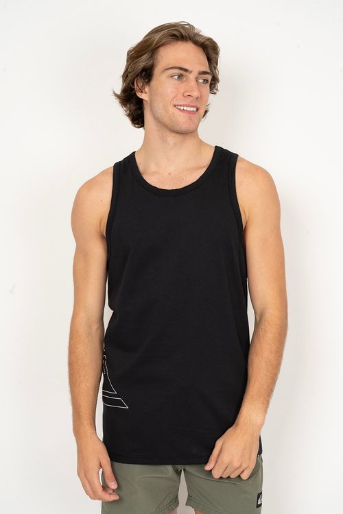 Regata Quiksilver Outline Side Logo Preto