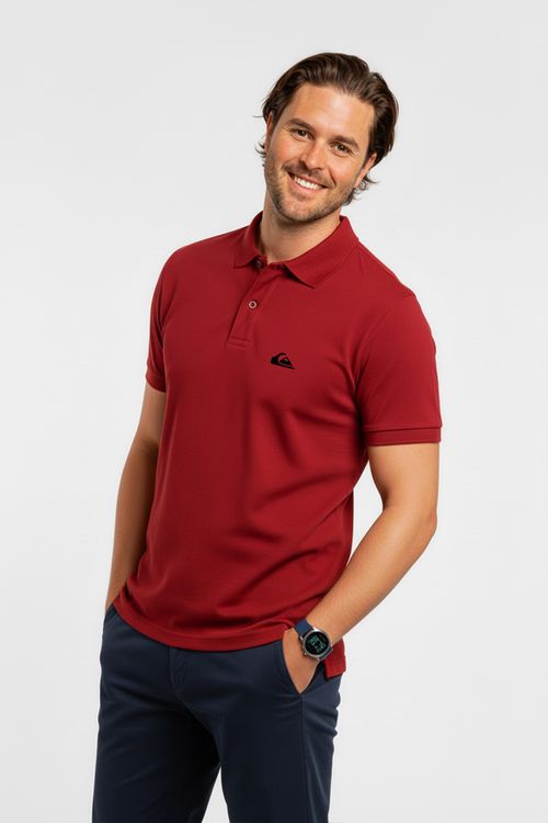 Polo Quiksilver M/C Embroidery Piquet Ps Vermelho