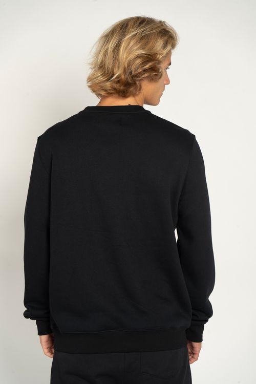 Moletom Quiksilver Care Embroidery Preto