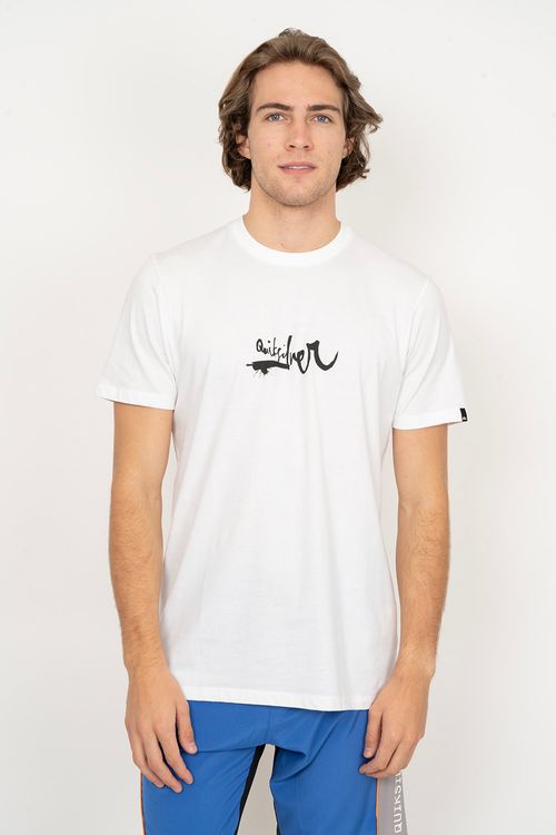 Camiseta Quiksilver M/C Impaired Logo Dna Branco