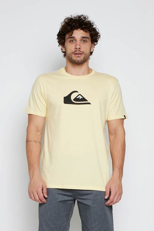 Camiseta Quiksilver M/C Comp Logo Color Amarelo Claro