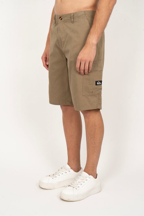 Bermuda Quiksilver Cargo Twill Cáqui Escuro
