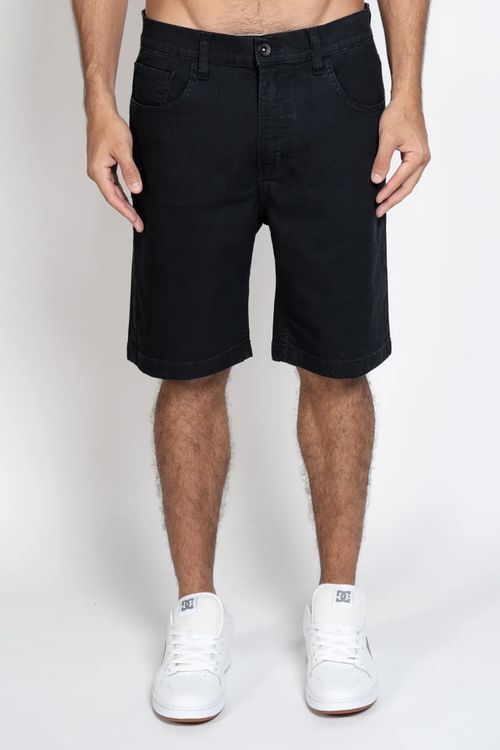 Bermuda Quiksilver Jeans Everyday Black Ps Preto