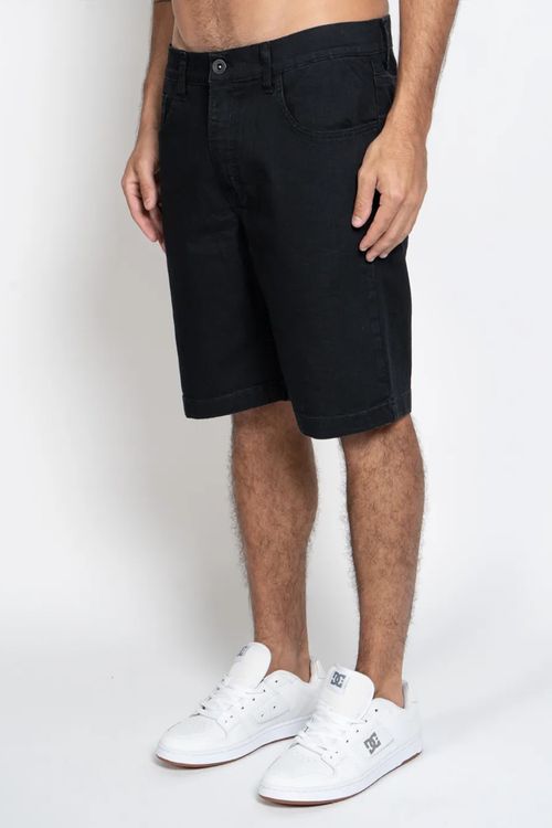 Bermuda Quiksilver Jeans Everyday Black Ps Preto