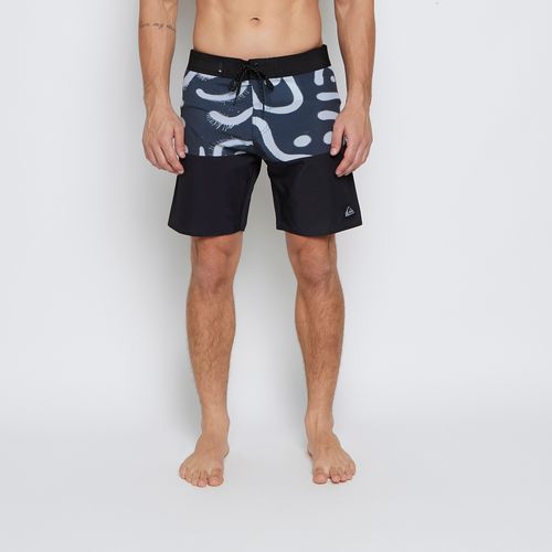 Boardshort Quiksilver Everyday Division Lines 18 Preto