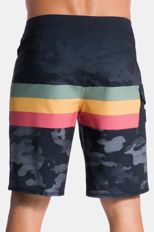 Boardshort Quiksilver Surfsilk Hawaii Stripe 20 Black