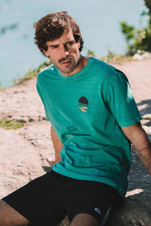 Camiseta Quiksilver M/C Rise Sun Verde