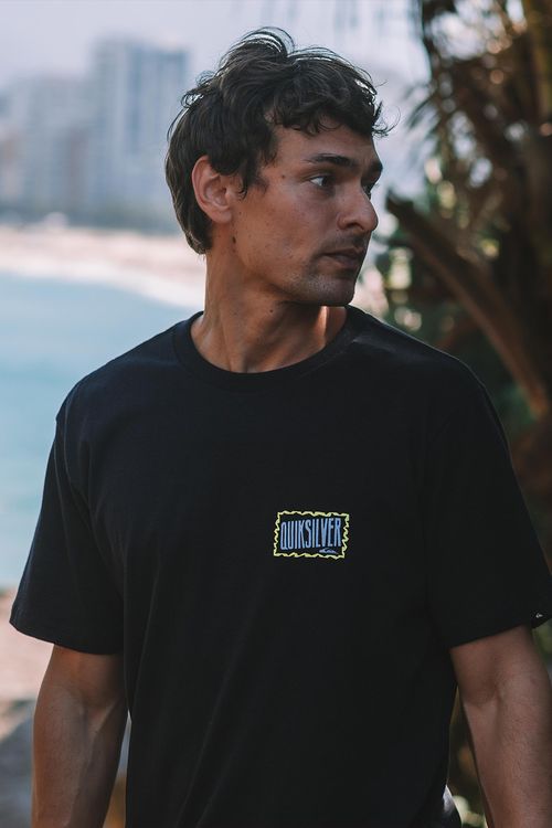 Camiseta Quiksilver M/C Gotam Foam Preto