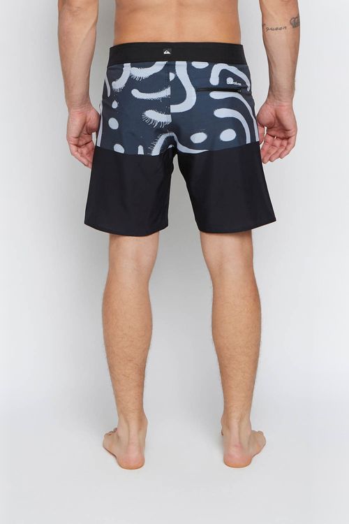 Boardshort Quiksilver Everyday Division Lines 18 Preto