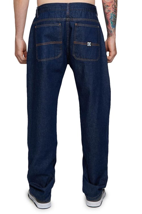 Calça Jeans Dc Shoes Worker Oversize Denim Indigo  Azul Escuro