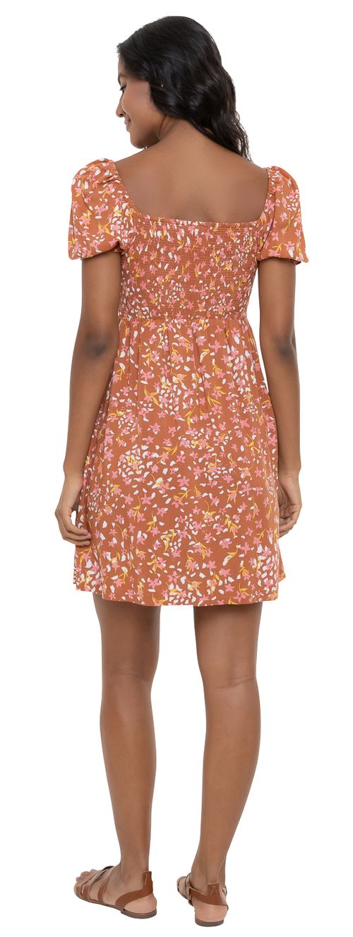 Vestido Roxy Hello Petal Mini Baked Clay Dancing Days
