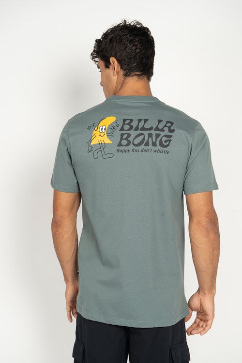 Camiseta Billabong M/C Happy Fins Verde Escuro