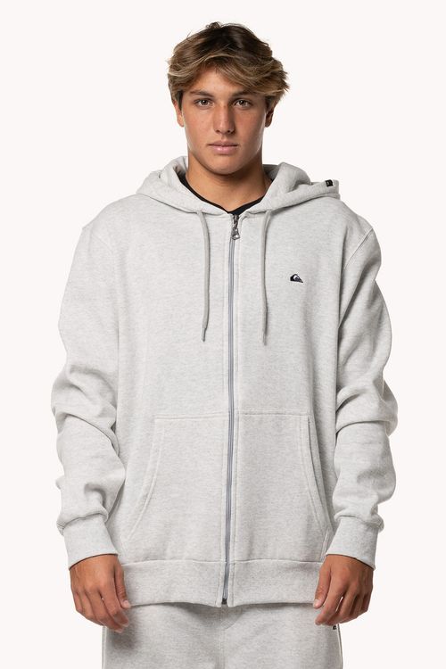 Moletom Quiksilver Aber Embroidery 280G Cinza Claro Mescla