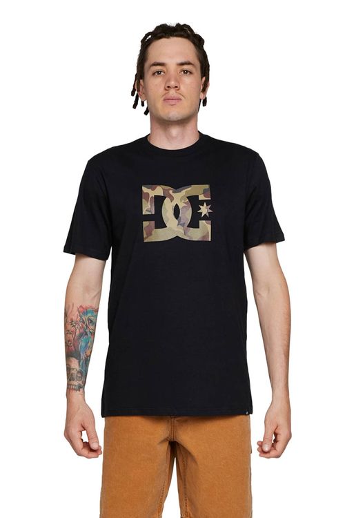 Camiseta DC Shoes M/C Star Camo Fill Preto