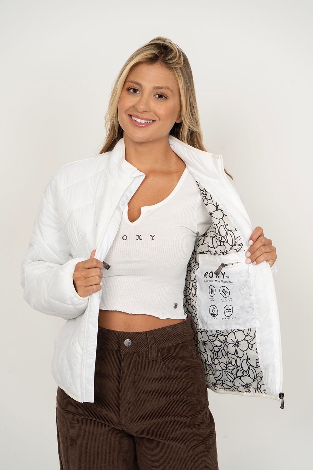 Jaqueta Roxy Wind Swept Off White