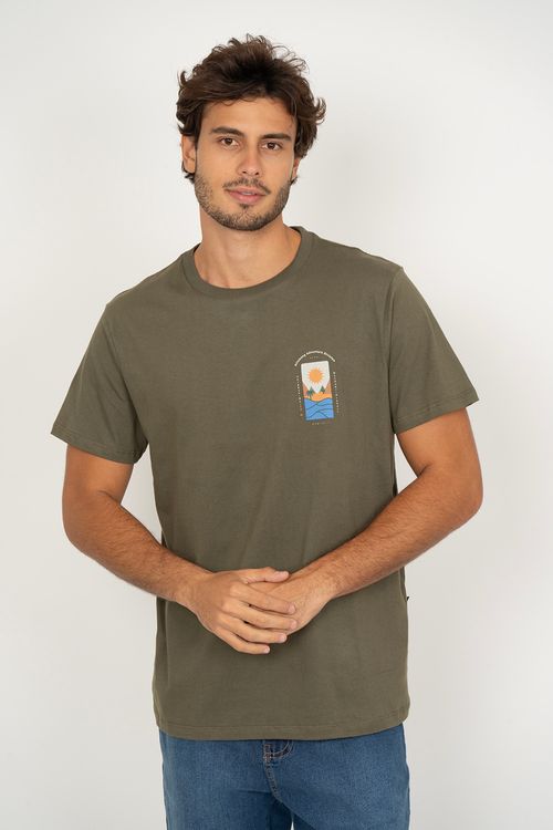 Camiseta Billabong M/C Sun Down Verde Militar