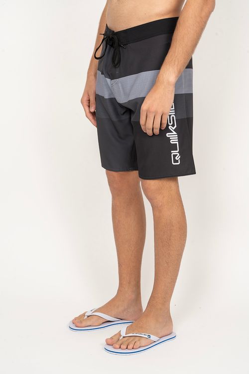 Boardshort Quiksilver Everyday Reconnect Stripe 20 Preto