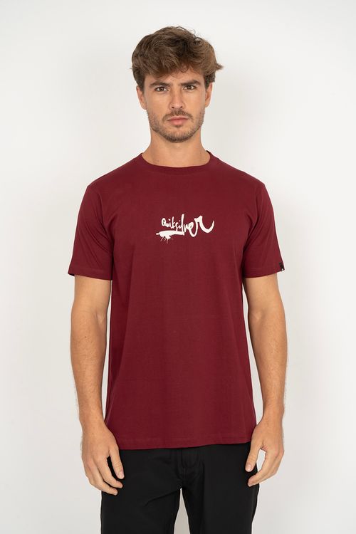 Camiseta Quiksilver M/c Impaired Logo Dna Vinho