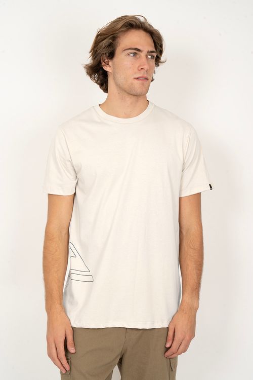 Camiseta Quiksilver M/c Outline Side Logo Snow White