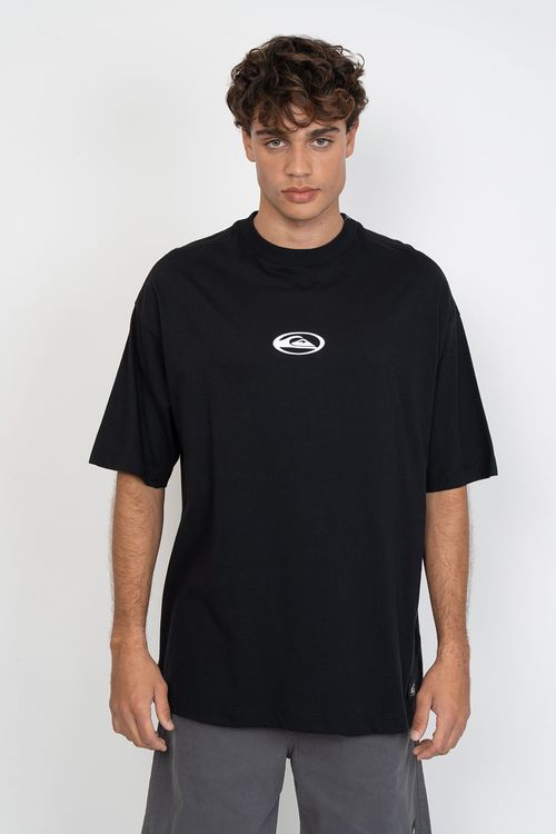 Camiseta Quiksilver M/C Stretch Tribal Over Preto