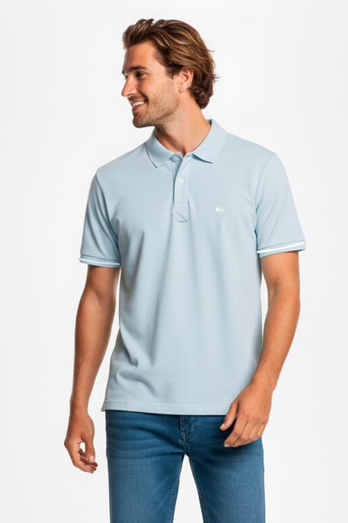 Polo Quiksilver M/C Light Line Azul Claro
