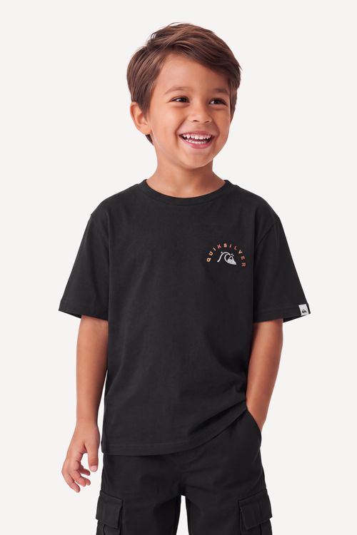 Camiseta Quiksilver M/C Beach Break Kd Preto